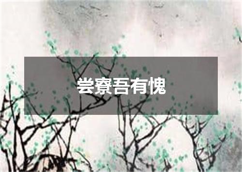 尝寮吾有愧