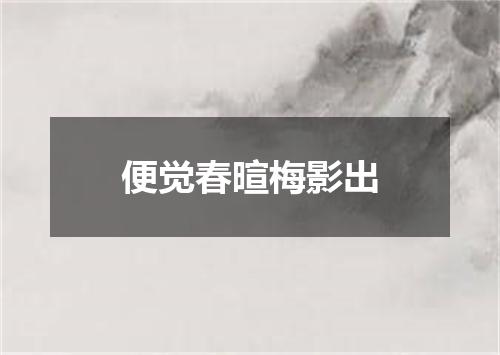便觉春暄梅影出