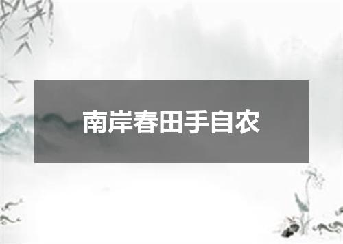 南岸春田手自农