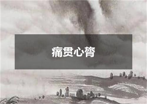 痛贯心膂