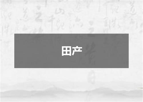 田产
