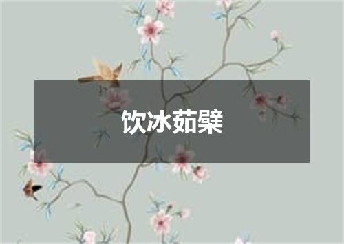 饮冰茹檗
