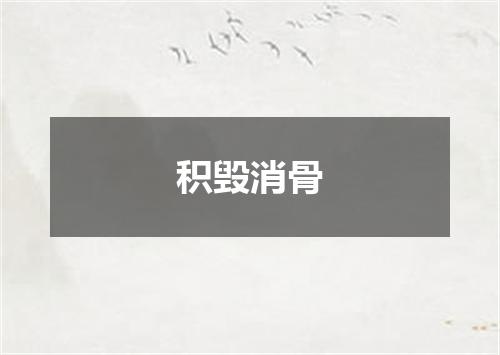 积毁消骨