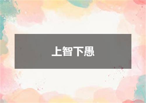 上智下愚