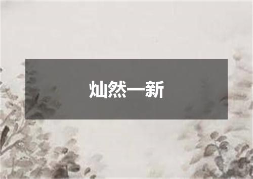 灿然一新
