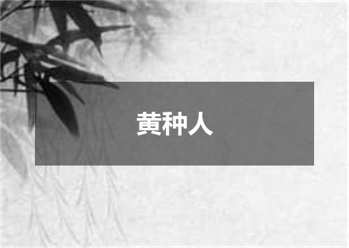 黄种人