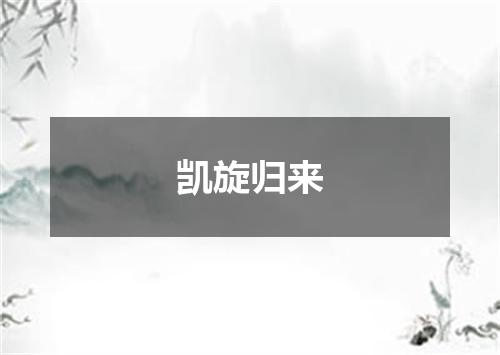 凯旋归来