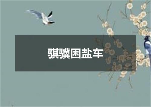 骐骥困盐车