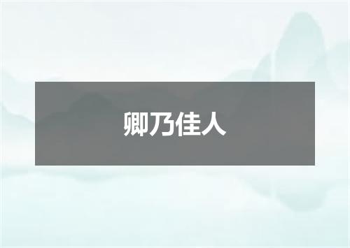 卿乃佳人
