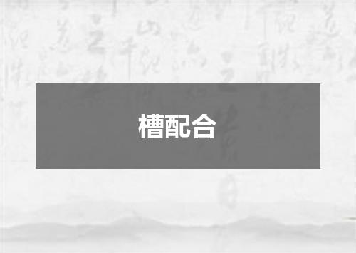 槽配合