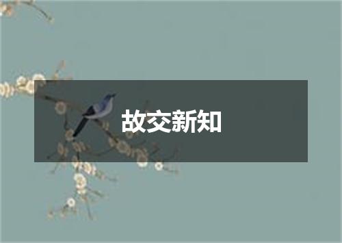 故交新知