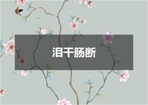 泪干肠断