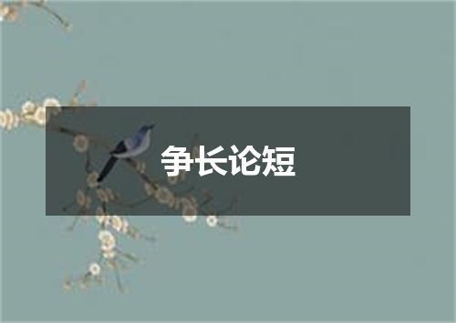争长论短