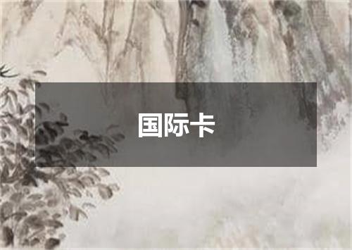 国际卡
