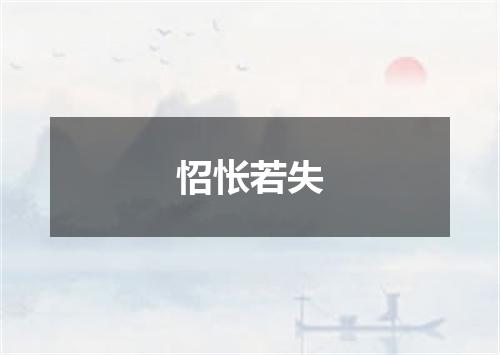 怊怅若失