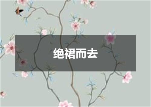 绝裙而去