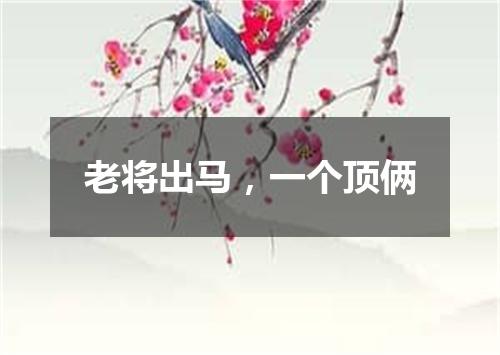 老将出马，一个顶俩