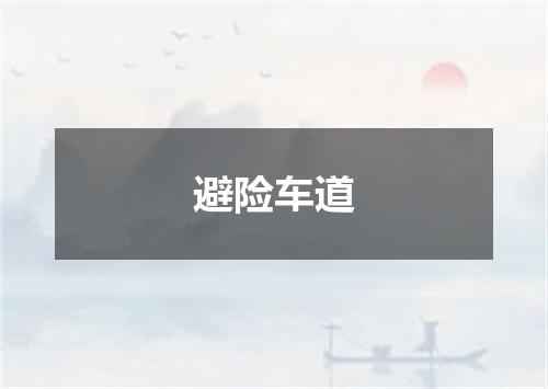 避险车道