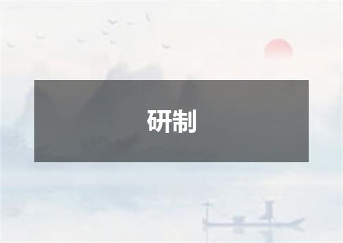 研制