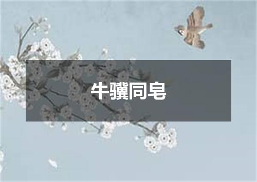 牛骥同皂