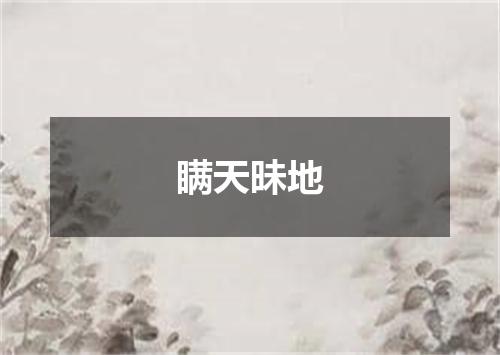 瞒天昧地