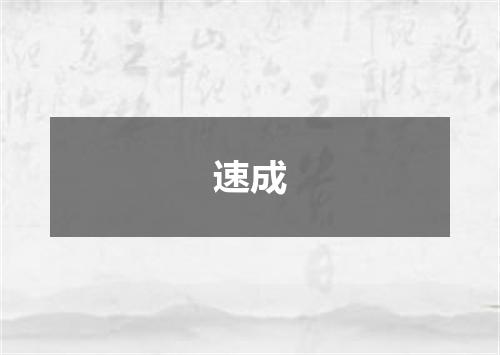 速成