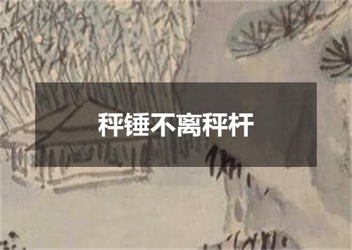 秤锤不离秤杆