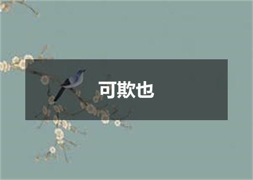 可欺也