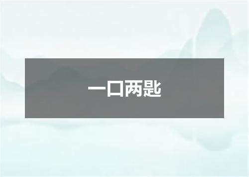 一口两匙