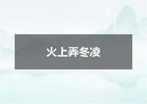 火上弄冬凌