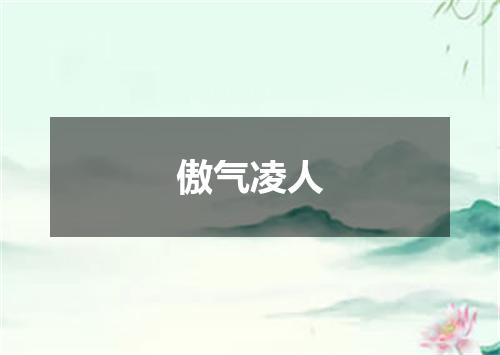 傲气凌人