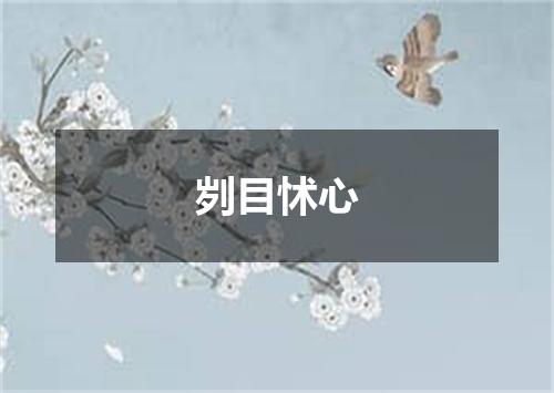 刿目怵心
