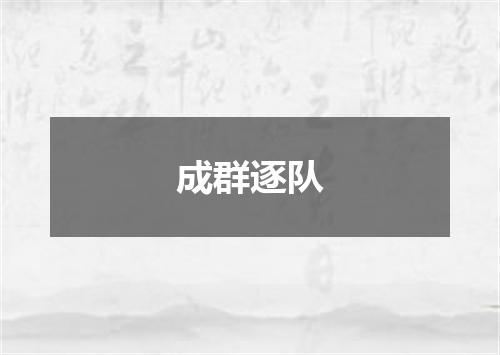 成群逐队