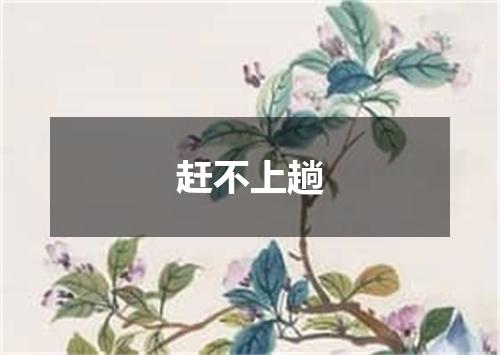 赶不上趟