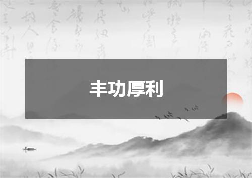 丰功厚利