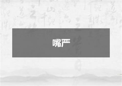 嘴严