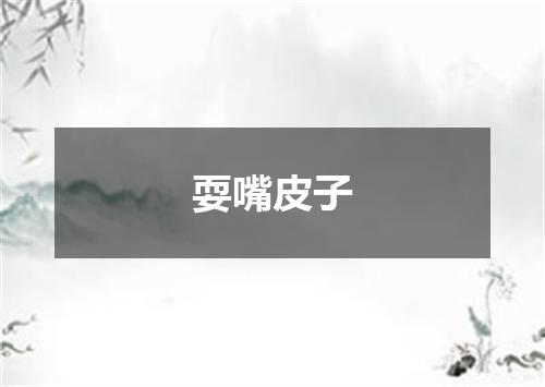 耍嘴皮子