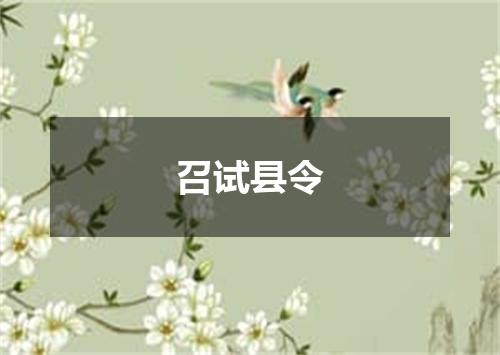 召试县令