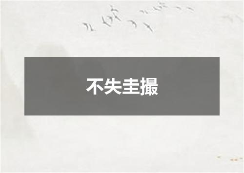 不失圭撮