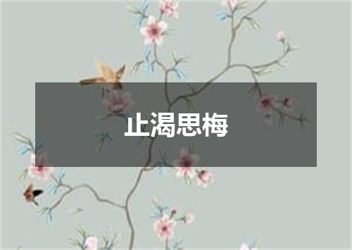 止渴思梅