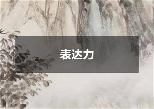 表达力