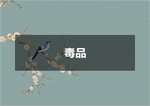 毒品