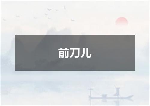 前刀儿