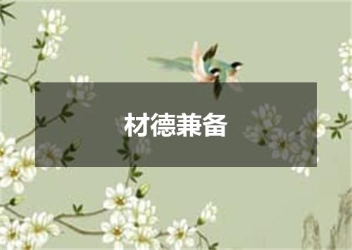 材德兼备