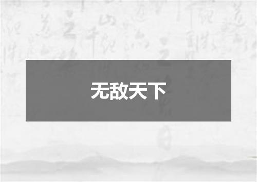 无敌天下