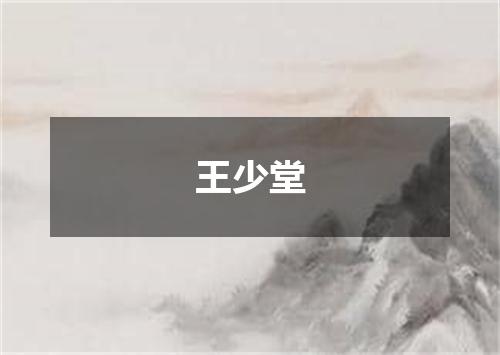 王少堂