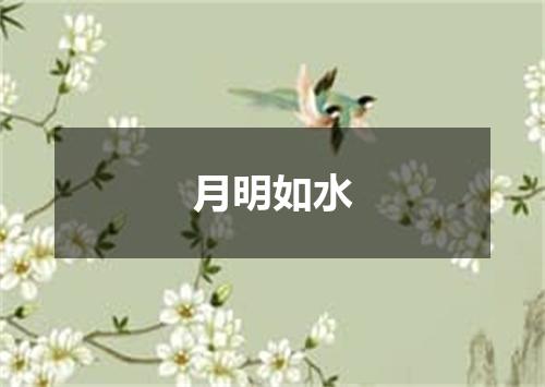 月明如水
