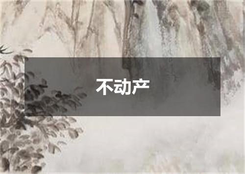 不动产