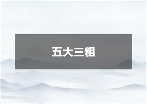 五大三粗