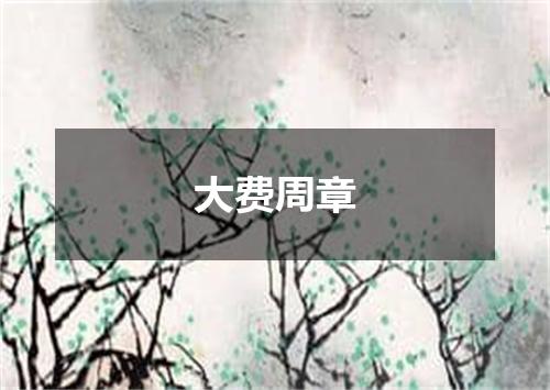大费周章